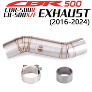 Motorcycle Exhaust 51mm Adapter Middle Pipe For Honda CBR500R CB500F CB500X CBR400R CB400F CB400X 20