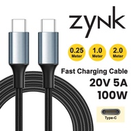 Zynk 100W Type C-to-C Charging Cable PD100W - [ 0.25M | 1.0M | 2.0M ] Fast Charging Cable
