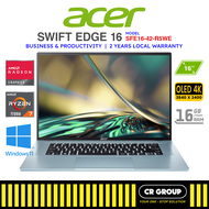Acer Swift Edge 16 SFE16-42-R5WE - AMD Ryzen 7 7735U - AMD Radeon Graphics - 16GB DDR5 RAM - 1TB SSD (2Yrs Agent)