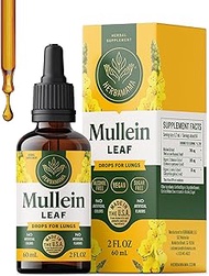HERBAMAMA Mullein Leaf Liquid Extract 2 fl.oz. - Vegan Supplement - May Help Boost Respiratory Healt