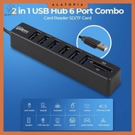 Card Reader 8in1 USB 2.0 USB Hub USB 2.0 MicroSD SD TF Card - CB220602