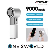 ZEELOT MF119 Handheld Fan 9000mAh | Air Conditioner Cooling | 9m/s Wind | Foldable | Type-C Power Ba