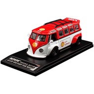 KMGM027B Boxed Bus 1/32 Simulation Children Sound Light Pull Back Alloy Car Model Toy Ornaments