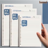 Loose Leaf Binder A5/B5 contains 60 sheets of 80 GSM Binder Paper Book Paper Refill Paper Binder Con