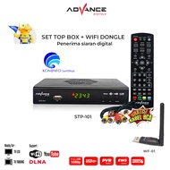 Set top Box Advance STP-A01 tv digital dvb t2 Receiver Penerima Siaran Full HD/ STB DVB-T2 Wifi Bisa Youtube