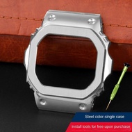 ▤✵❏ For Casio G-SHOCK metal case strap stainless steel Suit DW5600/GW-M5610/5000 GW-B5600 Modified Cool style Golden black watchband