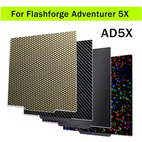 For Flashforge Ad5x Build Plate Adventurer 5x Bed Plate Textured Smooth PEI Flexible Heated Bed Plat