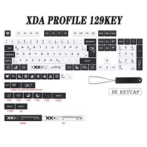 Printstream Theme XDA Keycap German French Spain ISO Dye Sub Keycaps for TKL87 GMMK Pro 7u AZERTY Ke