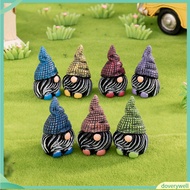 [doverywell]   Living Room Gnome Decor 7pcs Garden Gnome Figurine Set Outdoor Lawn Planter Pot Resin