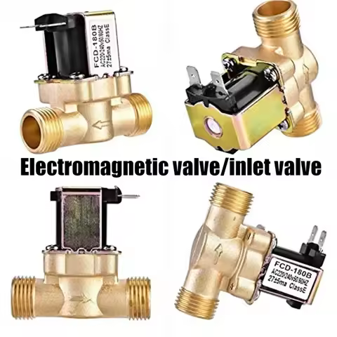 Electric Solenoid Valve N/C 12v 24v 220v G3/4'' G1/2'' Brass Water Air Inlet Flow Switch for Solar W