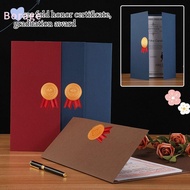 BORRAONE Diploma Cover, Paper Envelope Three-fold Page Award Certificate Holder, Gilding Process A4 