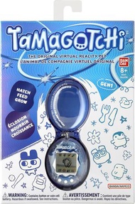 BANDAI - 特別版 - Tamagotchi 藍色透明經典款附蓋 便攜迷你 壞舊經典 他媽哥池電子寵物