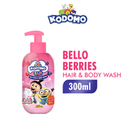 KODOMO Kids Minions 2in1 Hair & Body Wash Pink Bello Berries Botol 300ml