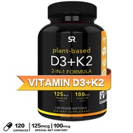 Sports Research D3-K2 125MCG Vitamin D3 100MCG Vitamin K2