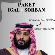 IGAL PACKAGE + TURBAN FOR CHILDREN TO ADULTS/IGAL TURBAN HEADBAND Ihram Turban for Men