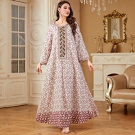 Eid party dress Abaya Women Embroidery Jalabiya Muslim Dubai Vestidos Largo Ramadan Morocco Prayer C