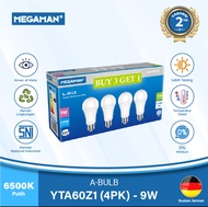 Megaman Led Multipack A-Bulb Bulat 7W/9W/12W Putih Terang isi 4 Lampu Led GARANSI RESMI 2 TAHUN