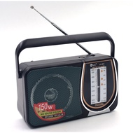 （Ready Stock)✲☽Electric Radio Speaker FM/AM/SW 4band radio AC power and Battery Power 150W Extrabass