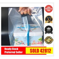 Ready Stock Cake Box Plastic Bag Untuk Kotak Kek Big Cake Box Bag Plastic Beg Kotak Kek Besar 50pcs