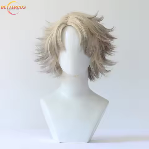 High Quality Rudo Surebrec Cosplay Wig Short Scalp Dyeing Ombre Heat Resistant Synthetic Hair Anime 