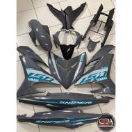 COVERSET YAMAHA Y15ZR Y15 YSUKU V1 V2 SILVER GREY MATELIC SNIPER GP CYAN ( 20 ) ORIGINAL VELOZI SIAP
