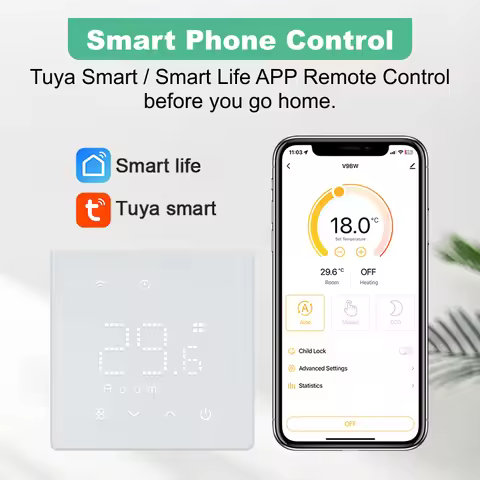 Tuya Wifi Boiler Thermostat Smart Wifi Thermostat Battery-Powered Thermostat Room Wifi Temperature C