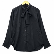 UNIQLO Blouse black ribbon Rayon Direct from Japan Secondhand