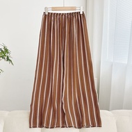 Artificial Cotton Checkered Pants Womens Thin Cut Floral Wide Leg Pants Loose Straight Leg Pants Ove