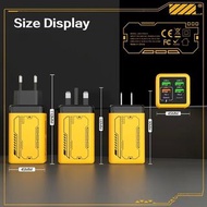 全新原廠 240W 超快充電 6 連接埠 GaN 牆式充電器 USB-C QC 3.0 手機充電器轉接器，適用於三星和 iPhone