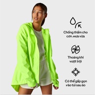 BTWIN Women's Waterproof Urban Cycling Jacket - Neon Yellow