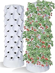 Hydroponic Growing Kits 80 Pots Hydroponics Tower Set ｜Hydroponic Growing System Hydroponic Growing Kit For Indoor &amp; Outdoor With Hydrating Pump Timer Adapter (Size : 6 layers of 48 holes)