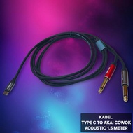 Akai Male Type C to 1.5M Acoustic Cable 1.5 Meter Male Type C to Mic Cable/ Audio Cable