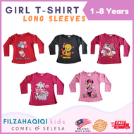 Baju Budak Perempuan Selesa Lengan Panjang / Comfort Kids Girl T Shirt Long Sleeve ( 1-8 Tahun)