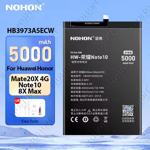 NOHON Battery For Huawei Mate 20X 20RS 10 20 Pro Mate20 Phone Batteries For Honor Note 10 8X Max Rep