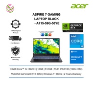 Acer Aspire 7 A715-59G-50YE 15.6'' FHD 144Hz Gaming Laptop Black (i5-13420H, 16GB, 512GB SSD, RTX305