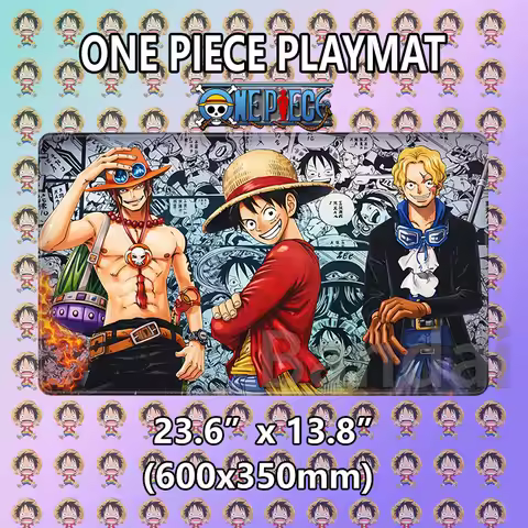 Large Gaming Mouse Pad 0ne Piece OPCG Playmat Luffy Zoro Anime TCG Card Game Mat Non-slip Rubber Des