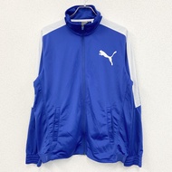 古著PUMA全拉鍊運動外套，藍色，L碼，附logo印花