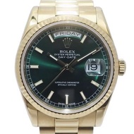 勞力士 ROLEX Day Date 118238 P No. Green 750 18K YG 男士手錶