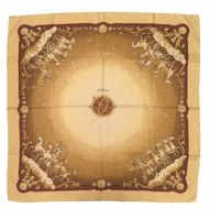 愛馬仕 Carré 90 COSMOS 宇宙馬圖案真絲金線方巾 0064 [二手] 成色極佳