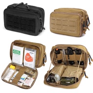 Tactical EDC Bag Outdoor Molle Waist Pouch Admin EDC Tool Pouches with Map Sleeve Molle Attachment Compact Utility Bag