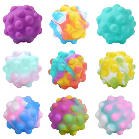15 Exclusive Styles Pops 3D Fidget Toys Ball New Anti Stress Kawaii Figet Kids Toys 3D Fidget Toys S