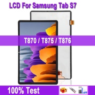 จอ LCD แบบดั้งเดิมขนาด11 "สำหรับซัมซุงกาแล็กซีแท็บ S7 SM T870 T875 T876 T878สัมผัสหน้าจอ LCD อะไหล่ห