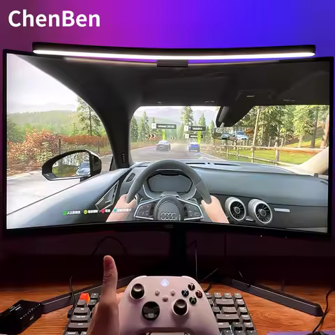 Curved RGB LED Monitor Light Bar Computer Screen Lamps PC Desk Lamp USB Touch Dimmable Reading Offic