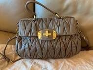 Miu Miu matelasse leather bag