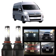 2 PC สีขาว LED 6000K X7 4side หลอดไฟ NW ชุดไฟหน้าสําหรับ Toyota Hiace (ปี 2005 - 2019) (โคมไฟหัว)