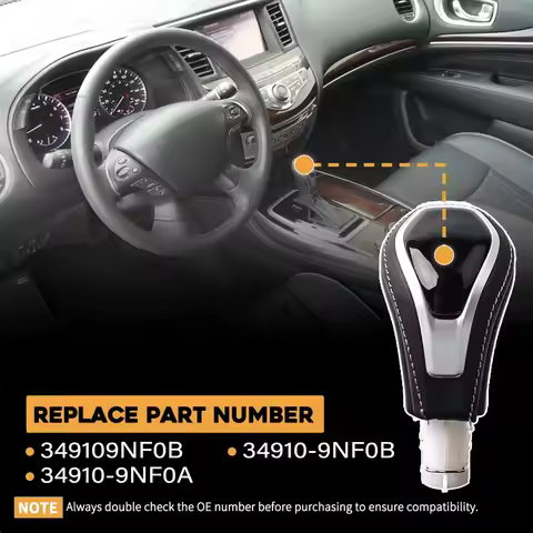 Shift knob gear handle replacement for Infiniti Q50 Q60 QX60 QX80 17–24 gear shift knob replace 3491