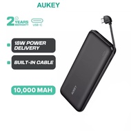 AUKEY 10000mAh 18W Power Delivery PD Power Bank PB-N73C / PB-N73S (Black) Type-C micro-B Lightning