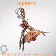 WEY French Baguette Keychain, Cartoon Plush Plush Doll Keychain, Fashion Hanging Backpack Pendant