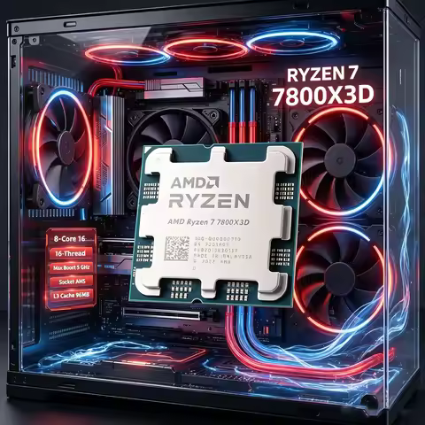 AMD Ryzen 7 7800X3D R7 7800X3D CPU 8-Core 16-Thread 5GHz Unlocked Desktop Processor Gaming CPU Socke