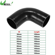 UXCELL 38mm 51mm 63mm 65mm 76mm 80mm 83mm 90mm 102mm ID 150mm Length 90 Degrees Car Silicone Hose Co